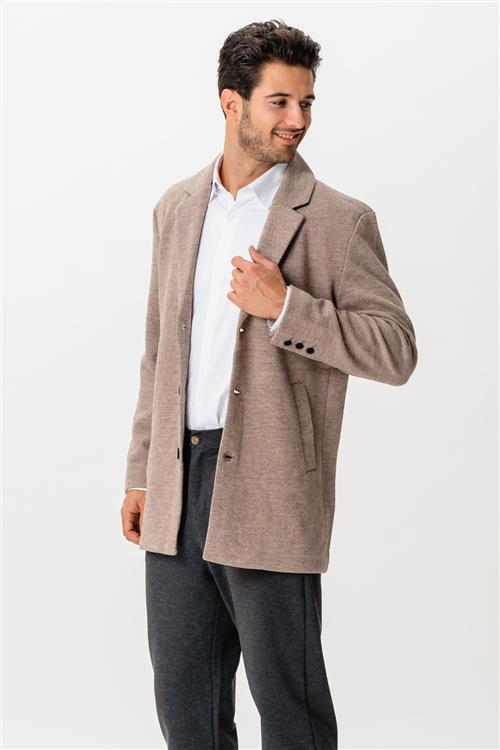 Klassisk frakke - Sand - Herre - 3XL - TeeShoppen