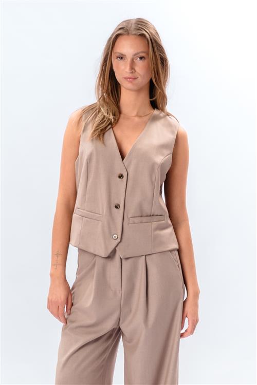 Nadia Vest - Beige - M - TeeShoppen