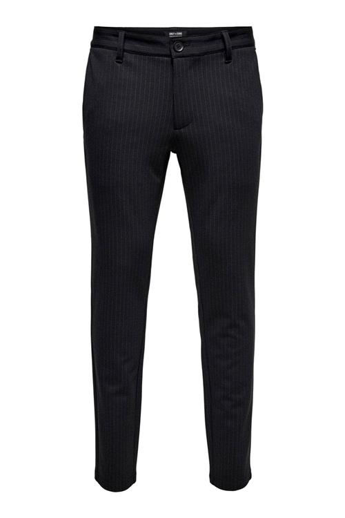 Mark Pants - Stribet Sort - Herre - 32/32 - Only & Sons