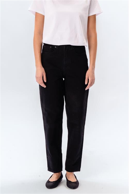 Originale Performance Mom Jeans - Black Denim - Dame - 26/30 - TeeShoppen