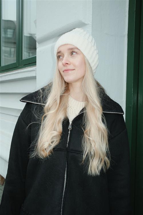 Ribbed Beanie - Lys Beige - One Size - TeeShoppen