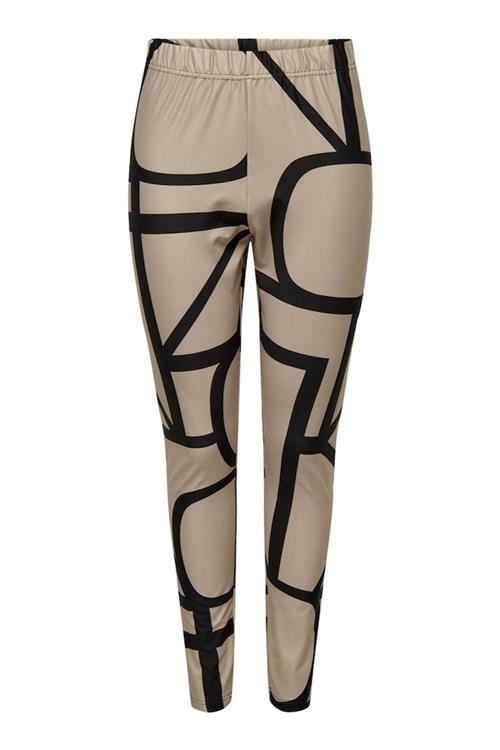 Tina Leggings m. Print - Nomad - S - ONLY
