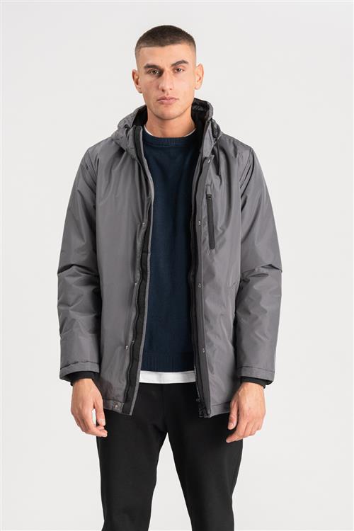 Casual vinterjakke - Grå - Herre - 2XL - TeeShoppen