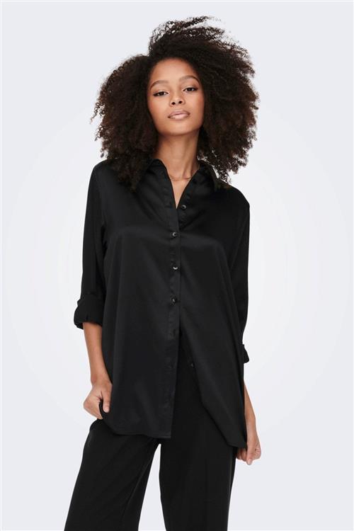 Victoria Satin Skjorte - Sort - XS - ONLY