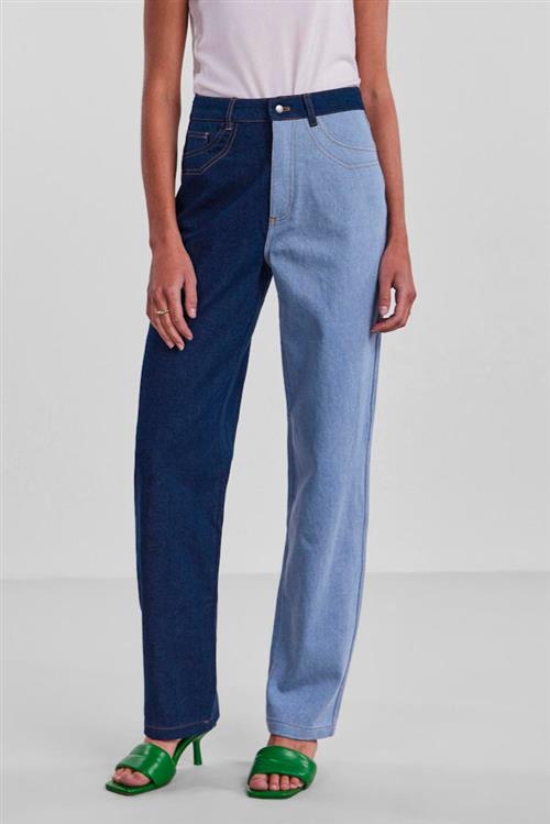 Lena Straight Denim Bukser - Light Blue Denim - M - PIECES