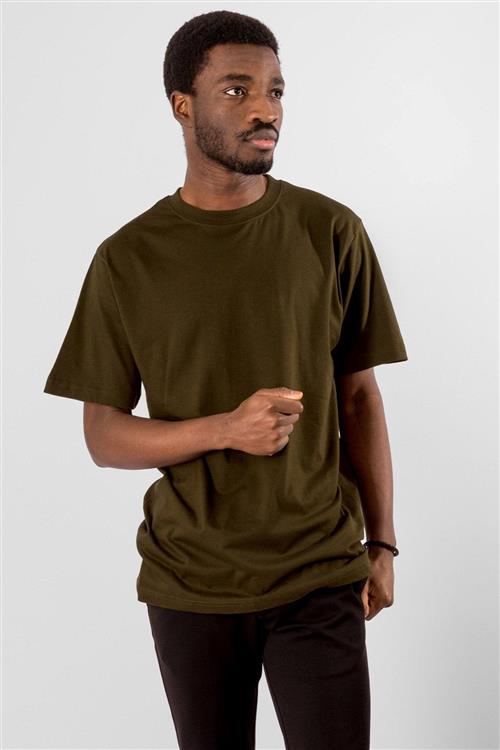 Oversized T-shirt - Oliven - Herre - XS - TeeShoppen