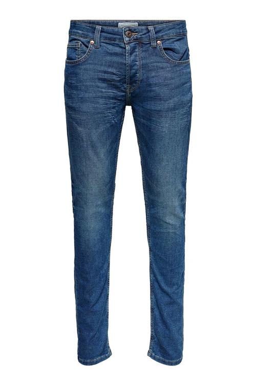 Loom Stretch Jeans - Blå denim - Herre - 28/32 - Only & Sons