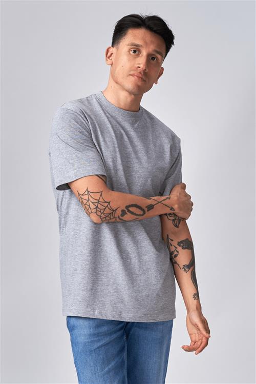 Oversized T-shirt - Oxford Grå - Herre - M - TeeShoppen