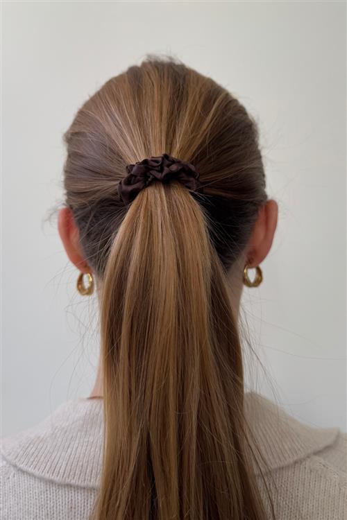 Scrunchie - Kaffebrun - One Size - TeeShoppen