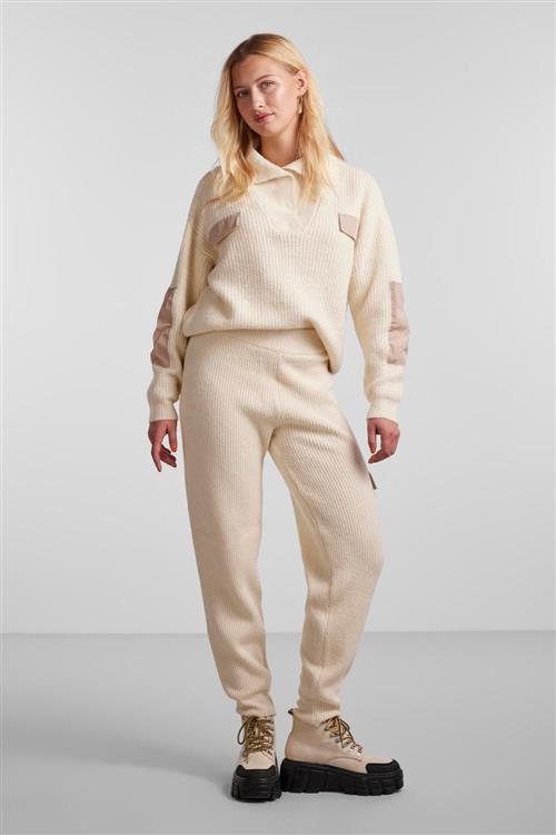Naura Knit Pants - Antique White - M - PIECES