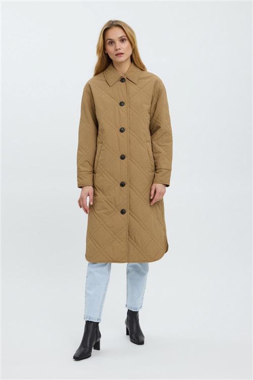 Ambere Merson Long Coat - Tigers Eye - Dame - M - Vero Moda