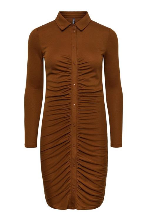 Norma Long Sleeve Dress - Brun - Dame - M - PIECES