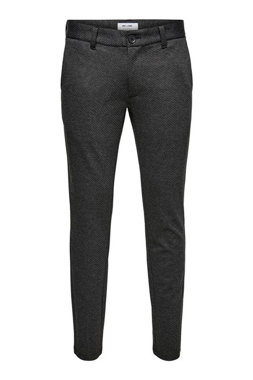 Mark Pants - Mørkegrå med små tern - Herre - 28/32 - Only & Sons