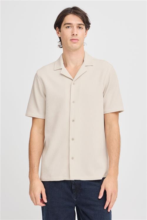 Strikket Skjorte - Beige - M - TeeShoppen
