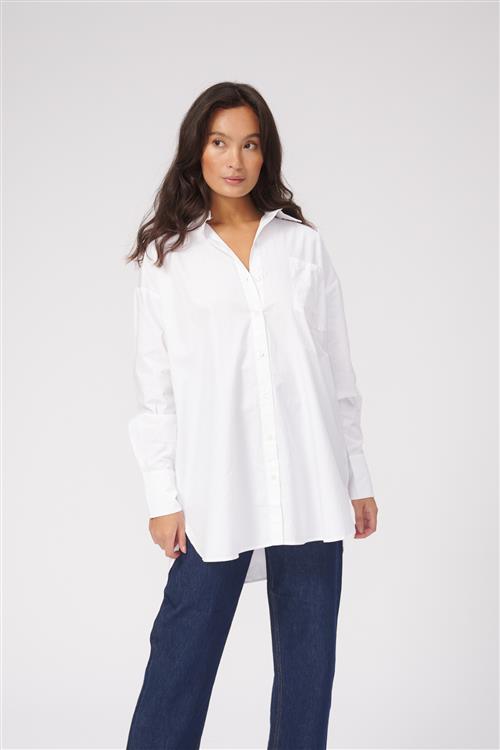Oversized Shirt - Hvid - Dame - XL - TeeShoppen