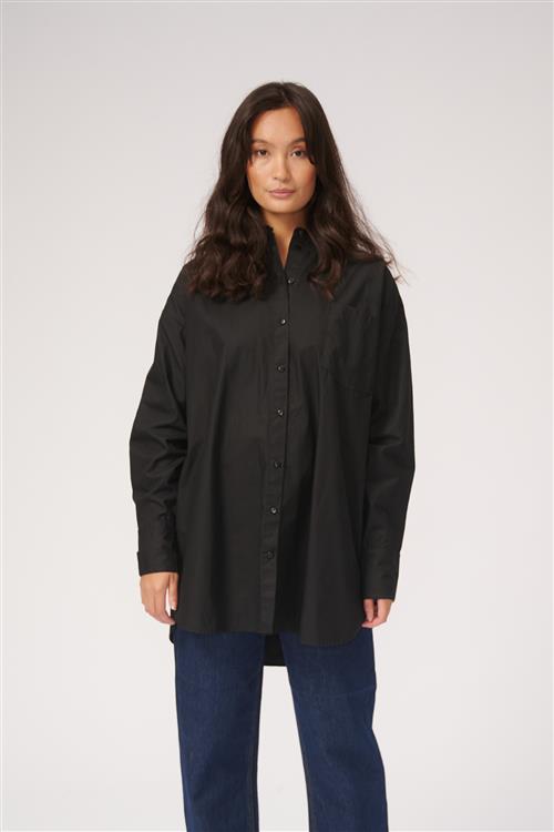Oversized Shirt - Sort - Dame - M - TeeShoppen