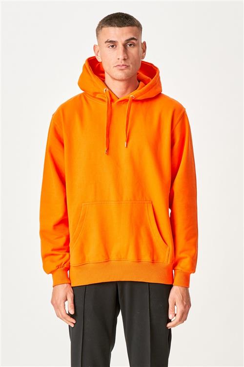Basic Hoodie - Orange - Herre - 2XS - TeeShoppen
