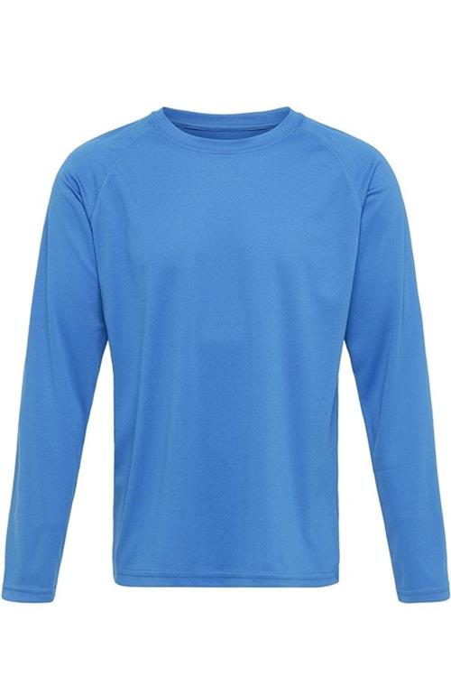 Langærmet Trænings T-shirt - Blå - Herre - XL - TeeShoppen