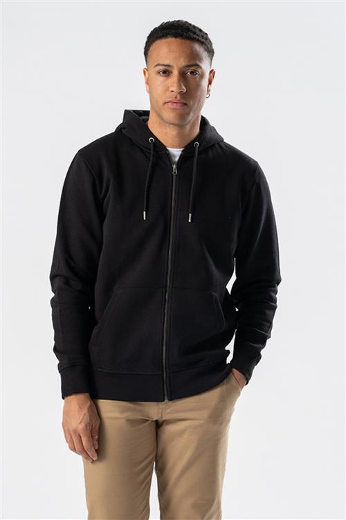 Zip Hoodie - Sort - Herre - 3XL - TeeShoppen