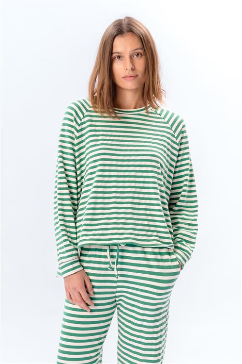 Stribet Langærmet Regular Fit - Grøn - L/XL - TeeShoppen