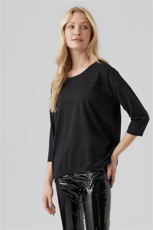 Herrena Lurex Bluse - Sort - M - Vero Moda