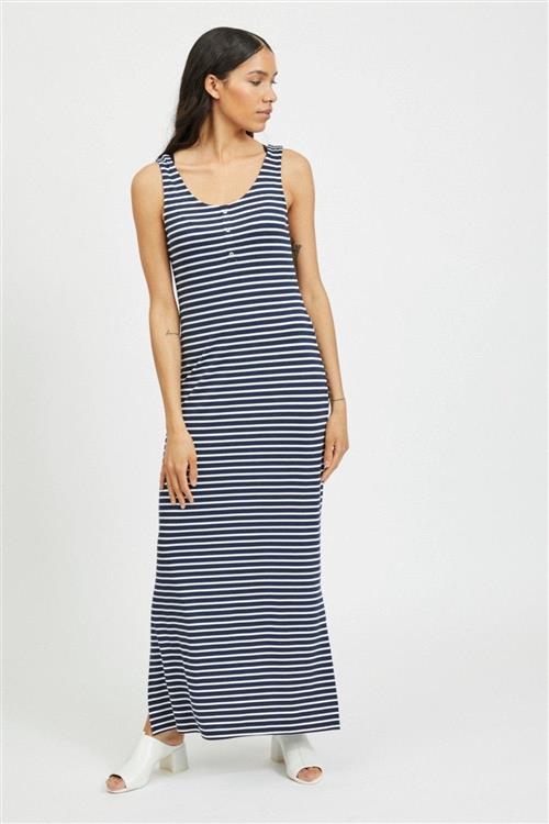 Dell Maxi Kjole - Navy Blazer/Sne Hvid - Dame - XL - VILA