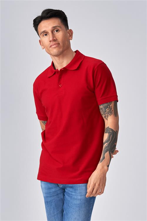 Basic Polo - Rød - Herre - L - TeeShoppen