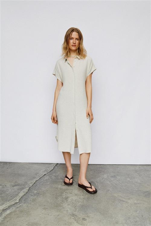Sanne Adil Midi Kjole - Sandshell - 34 - Object