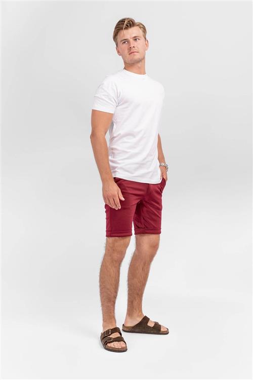 Chino Shorts - Bordeaux - Herre - 3XL - TeeShoppen