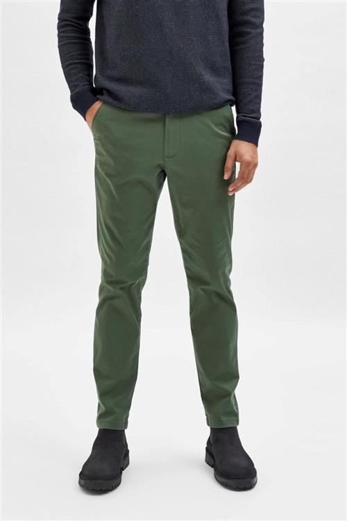 Miles Flex Chino Pants - Bronze Grøn (økologisk bomuld) - Herre - 31/32 - Selected Homme