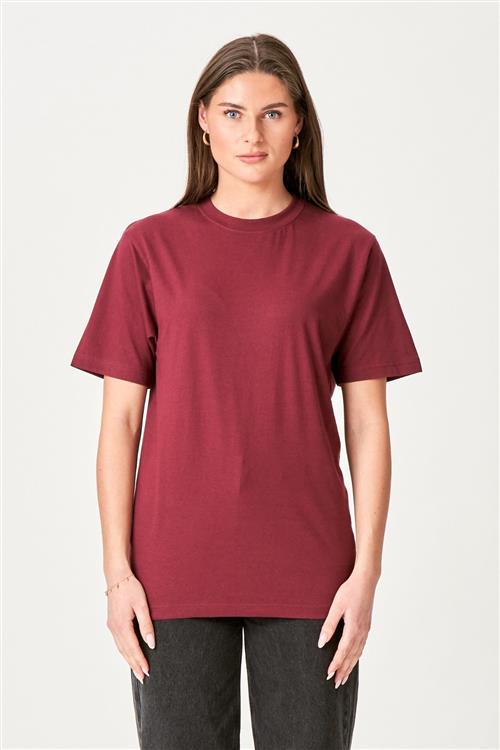 Oversized t-shirt - Bordeaux - Dame - 2XL - TeeShoppen