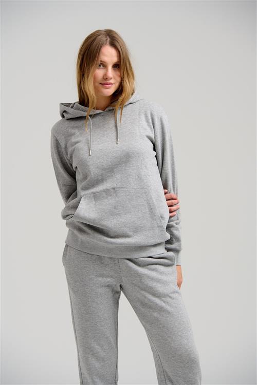 Basic Hoodie Sweat - Lysegrå Melange - Dame - L - TeeShoppen