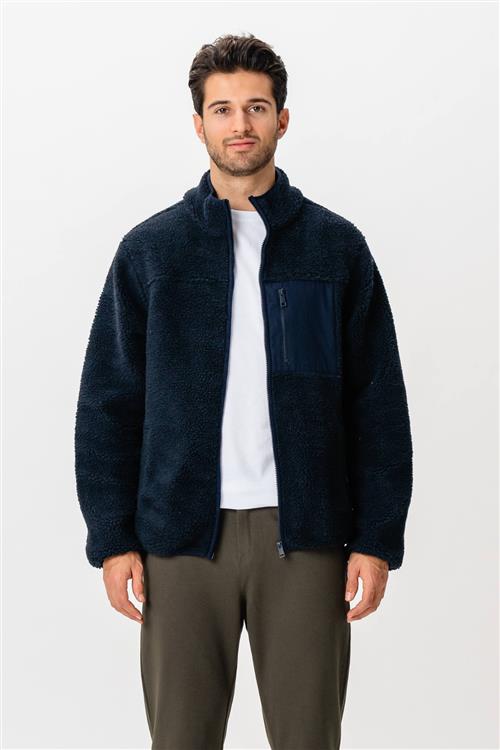 Fleecejakke - Navy - XS - TeeShoppen