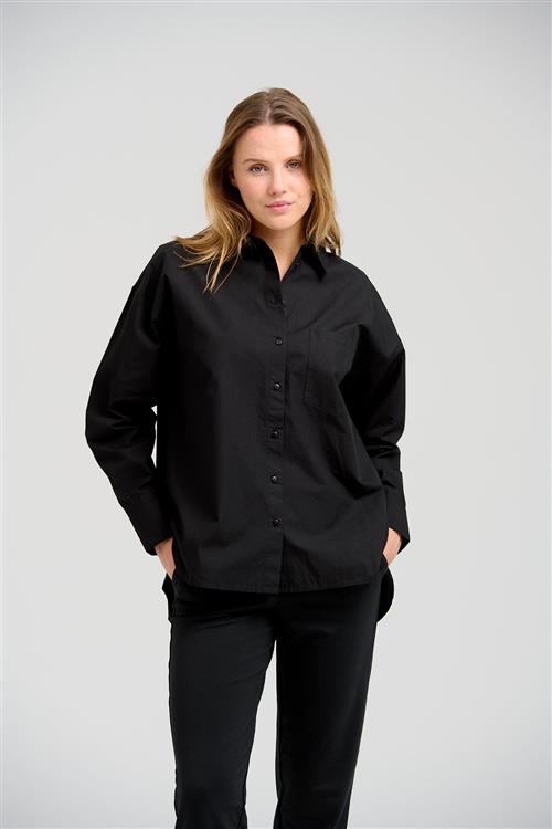 Relaxed Shirt - Sort - Dame - L - TeeShoppen