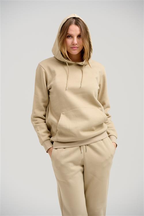 Basic Hoodie Sweat - Mørk Beige - Dame - M - TeeShoppen