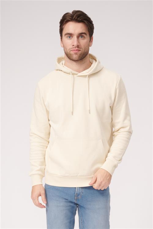 Basic Hoodie Sweat - Lys Beige - Herre - 2XS - TeeShoppen