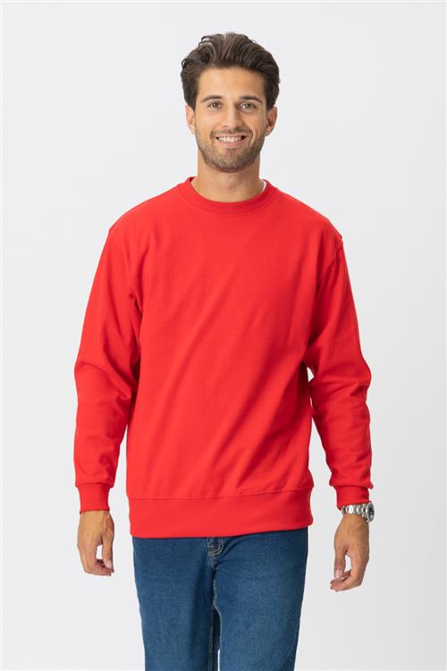 Basic Crewneck - Danmarks Rød - Herre - L - TeeShoppen