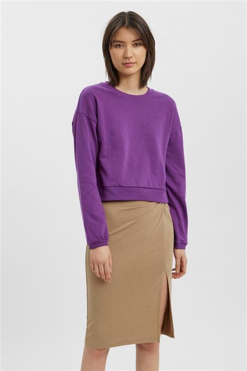 Chicago Rib Sweat Trøje - Lilla - Dame - XL - Vero Moda