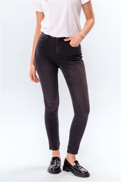 Originale Performance Skinny Jeans - Washed Black Denim - Dame - XL/34 - TeeShoppen