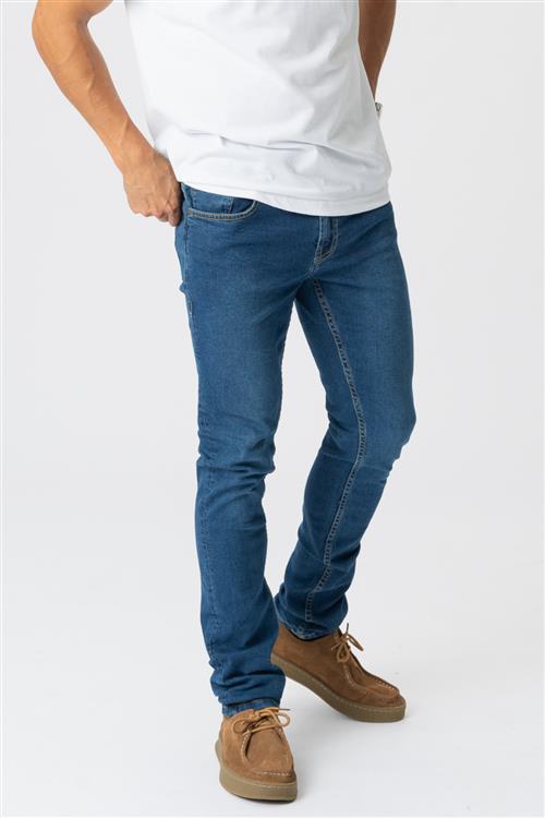 Originale Performance Jeans (Slim) - Medium Blue Denim - Slim fit - Herre - 38/34 - TeeShoppen