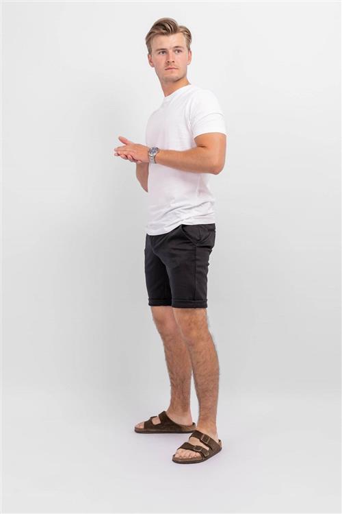 Chino Shorts - Sort - Herre - M - TeeShoppen
