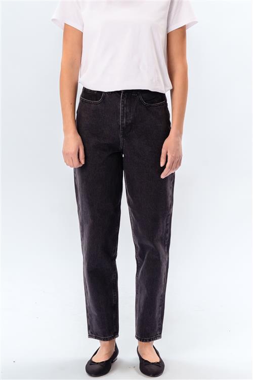 Originale Performance Mom Jeans - Washed Black Denim - Dame - 31/34 - TeeShoppen