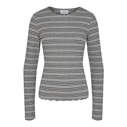 Natalia Round Neck Bluse - Grå Guld Lurex - Dame - L - Liberté