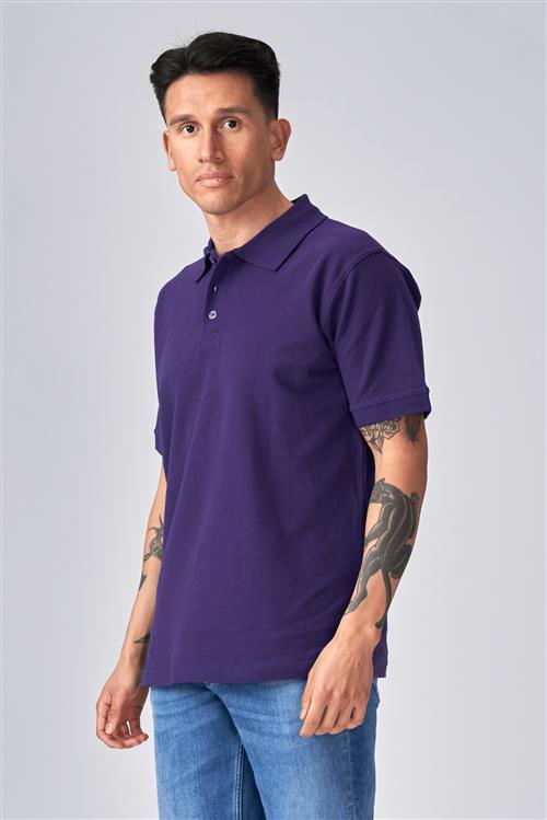 Basic Polo - Lilla - Herre - 2XL - TeeShoppen