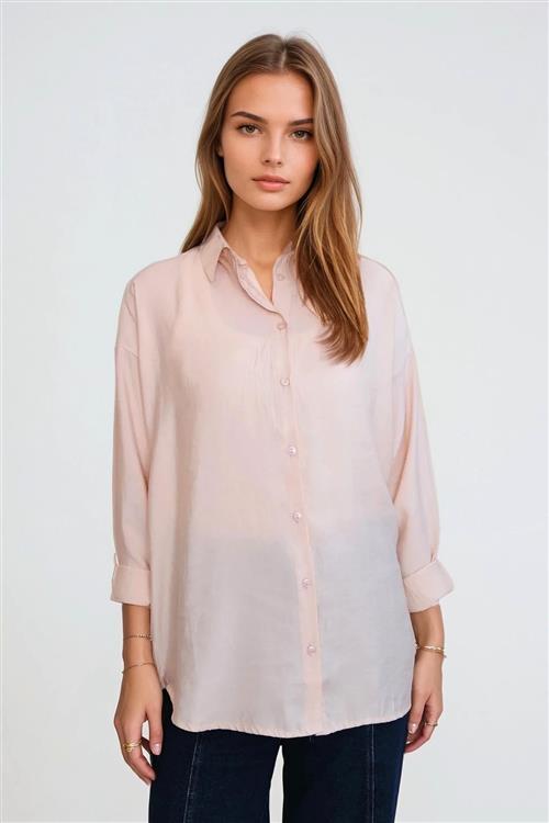 Mia Skjorte - Beige - M - TeeShoppen