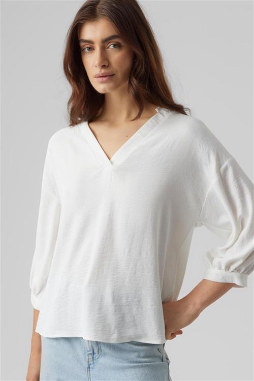 Unye V-hals Top - Snow White - S - Vero Moda