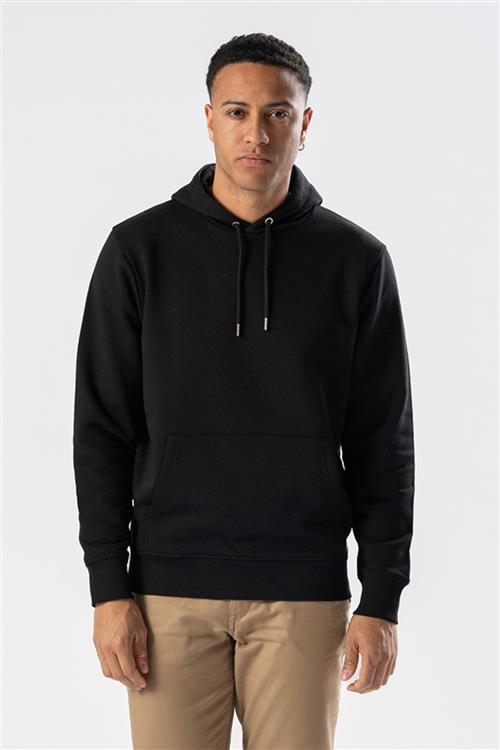 Sweatshirt Hoodie - Sort - Herre - S - TeeShoppen
