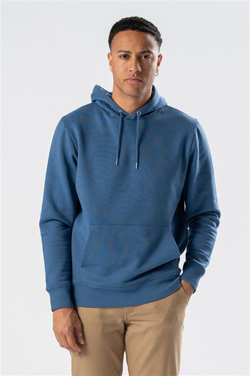 Sweatshirt Hoodie - Støvet Blå - Herre - XL - TeeShoppen