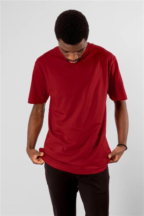 Oversized T-shirt - Rød - Herre - M - TeeShoppen