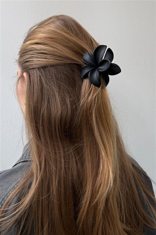 Blomsterhårklips - Sort - One Size - TeeShoppen